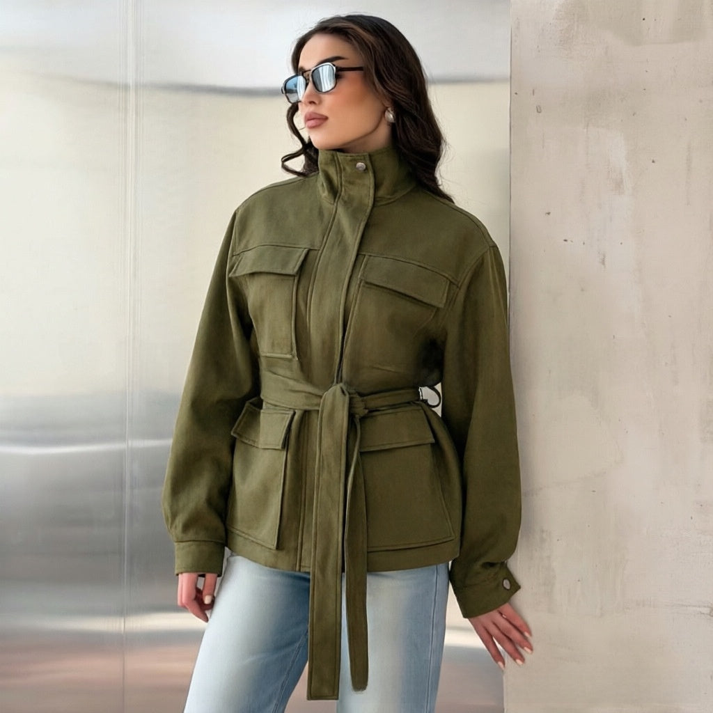 Women'S Suede Velvet Coat