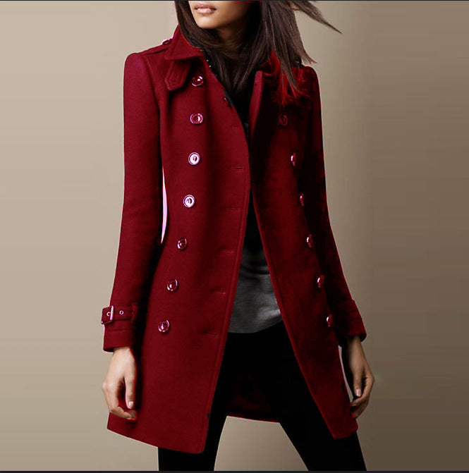 Women'S Casual Solid Color Coat