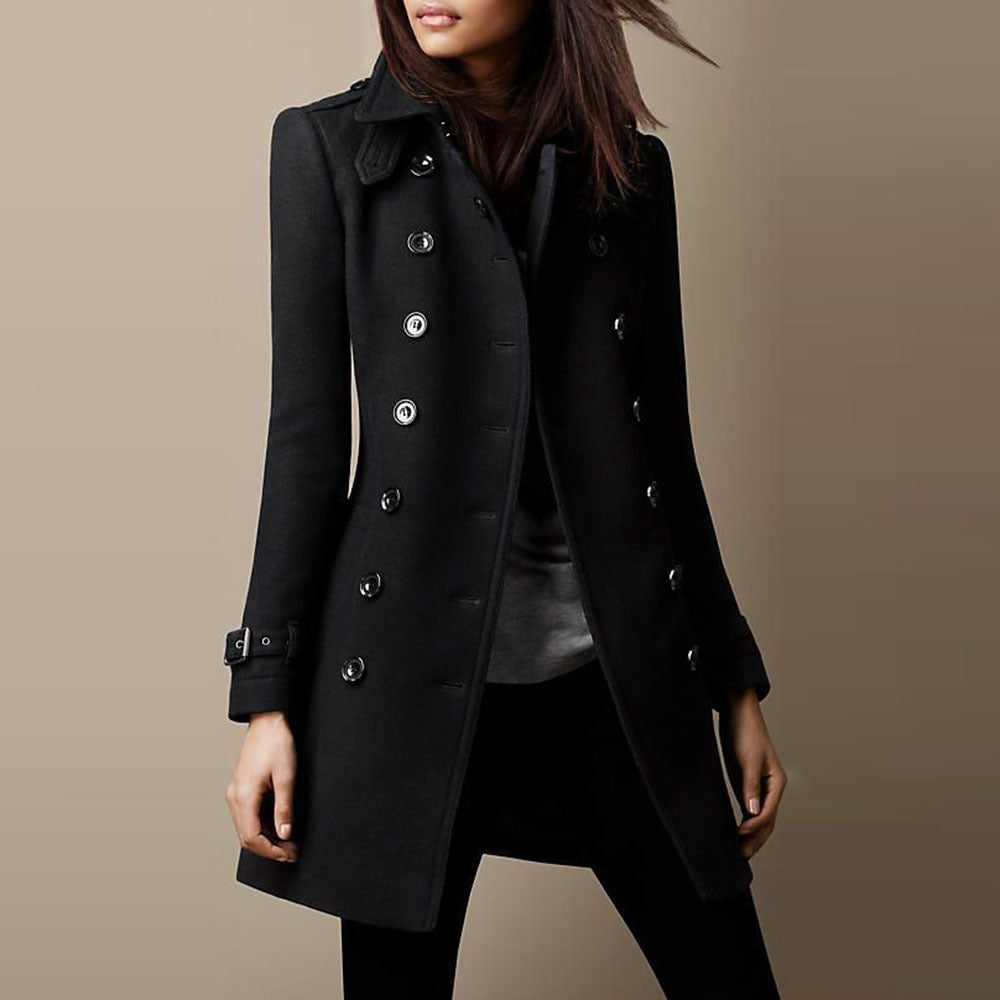 Women'S Casual Solid Color Coat