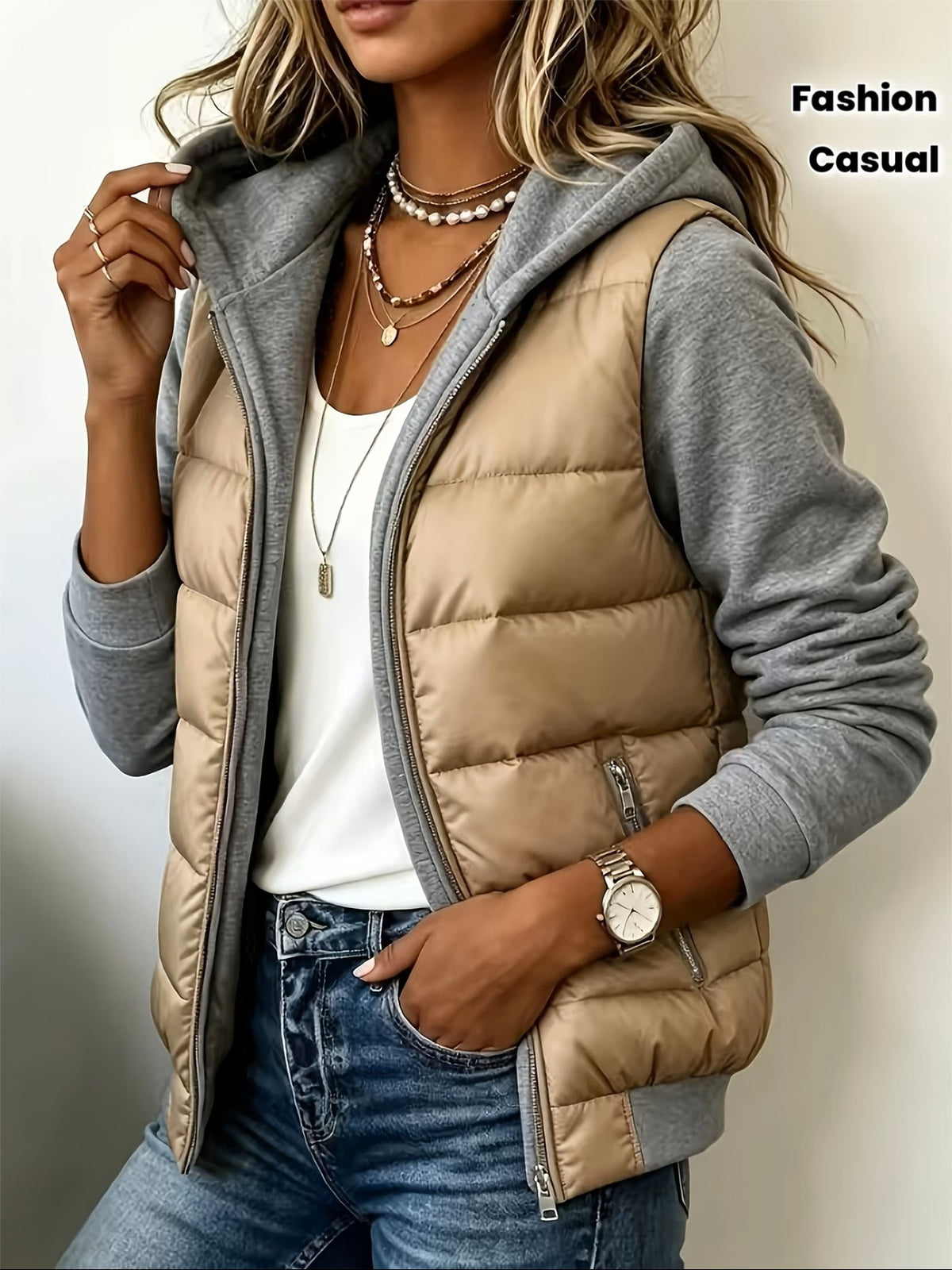 Women'S Hooded Fleece-Lined Cotton-Padded Clothes