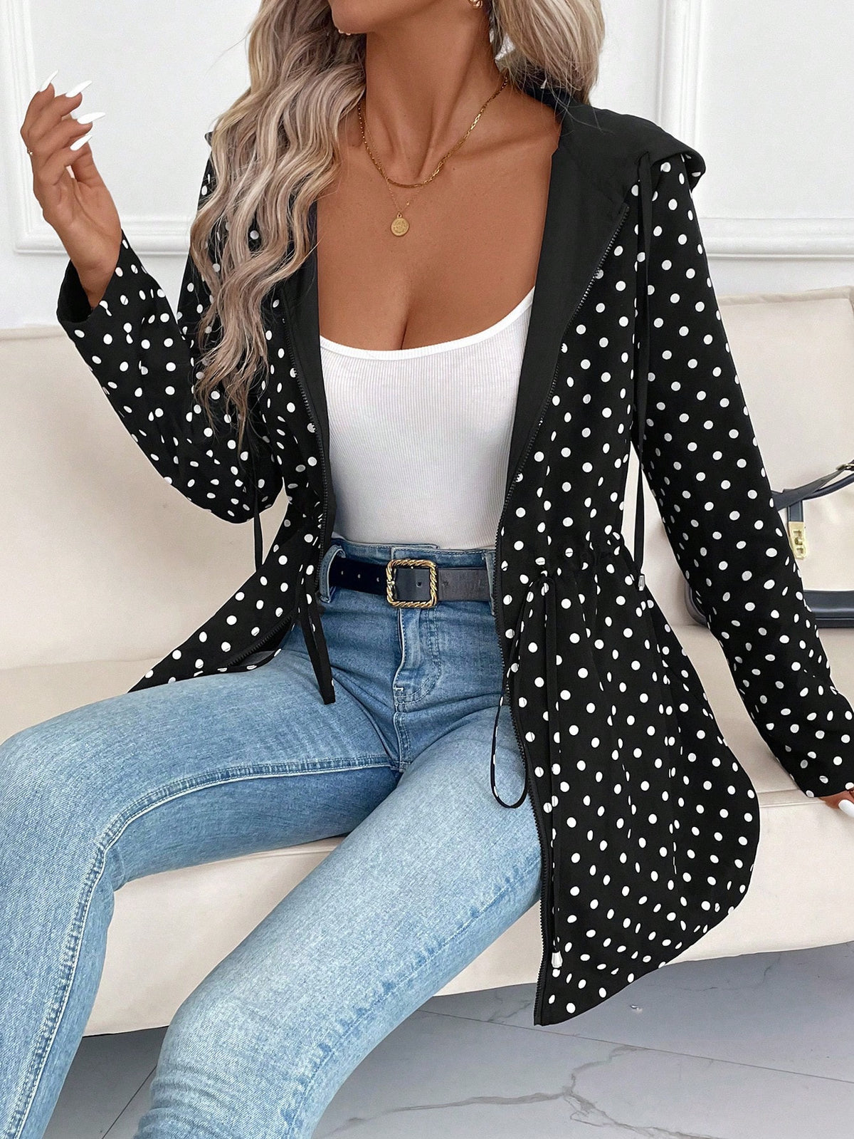Women'S Leopard-Print Hooded Coat