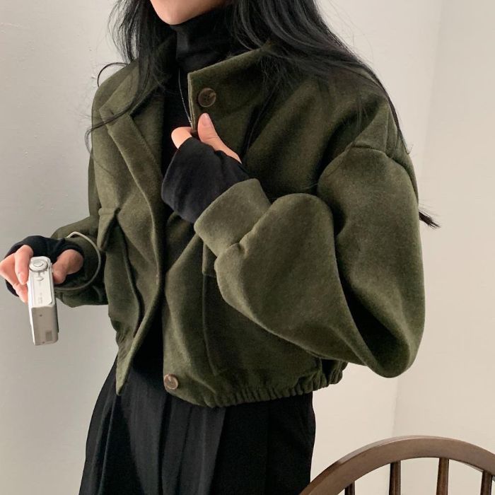 Women'S Casual Woolen Coat
