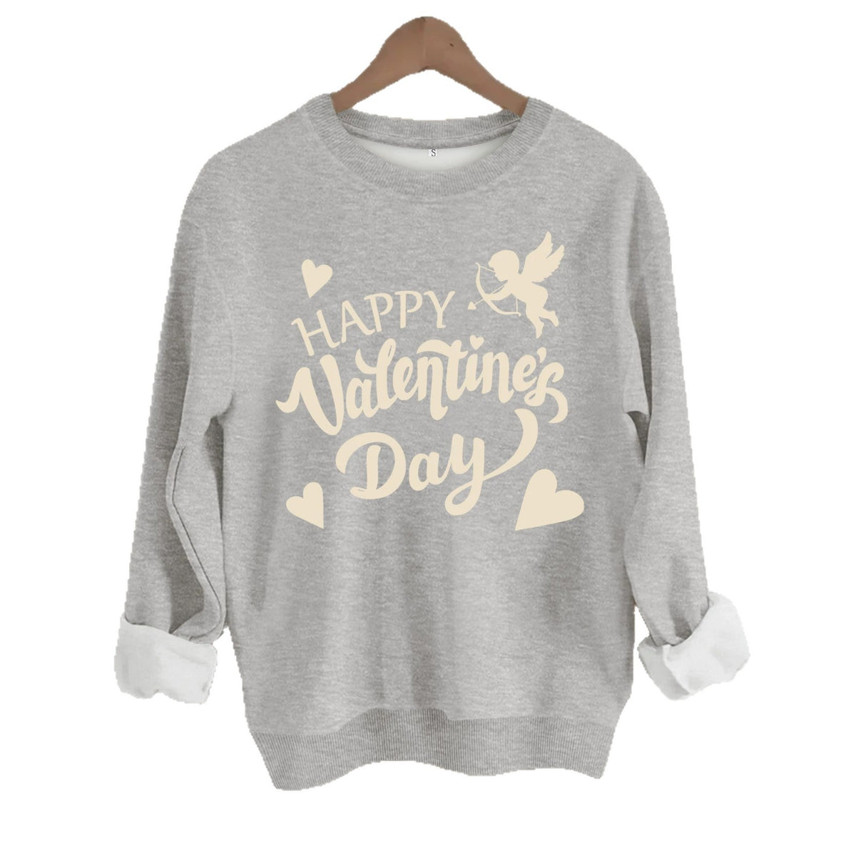 Round neck fleece hoodie