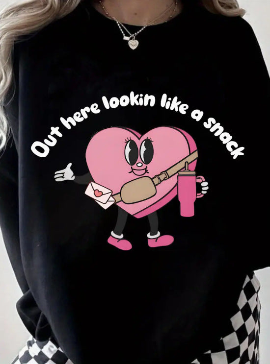 Round neck fleece hoodie