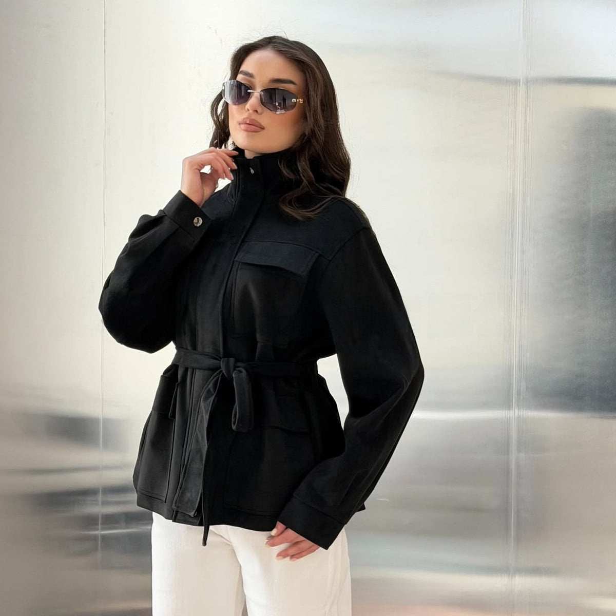Women'S Suede Velvet Coat