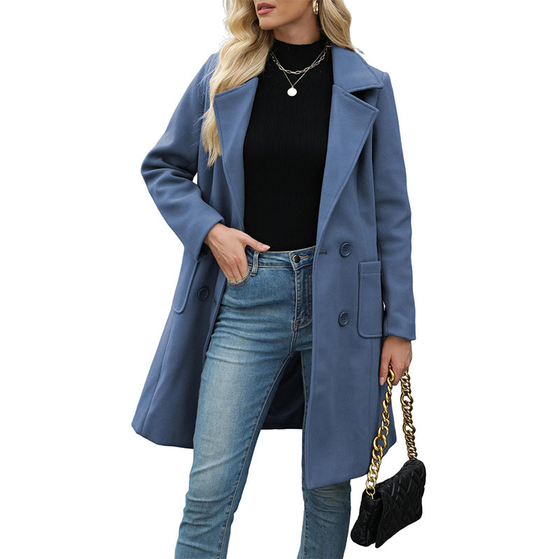 Women'S Lapel Tweed Coat