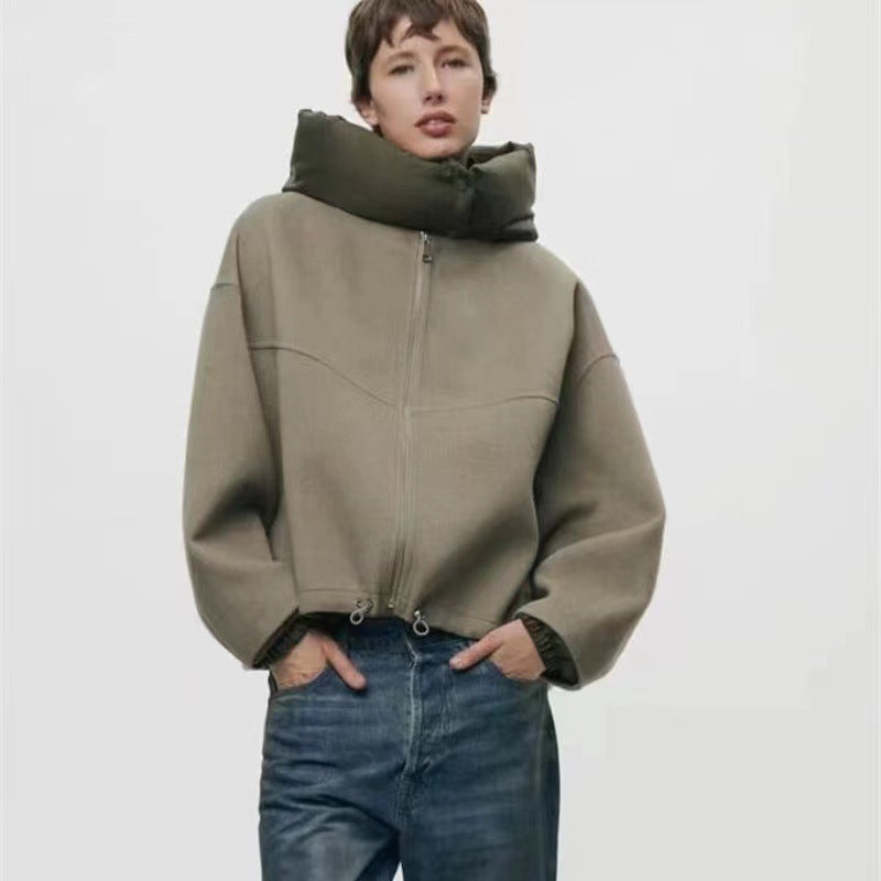 Short Lapel Long Sleeve Coat