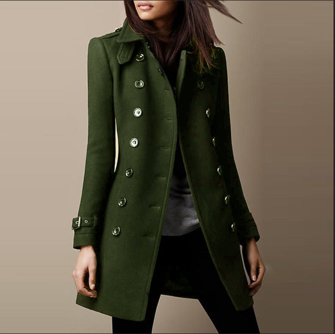 Women'S Casual Solid Color Coat