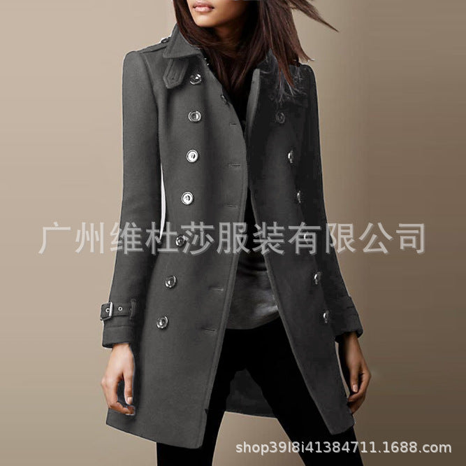 Women'S Casual Solid Color Coat