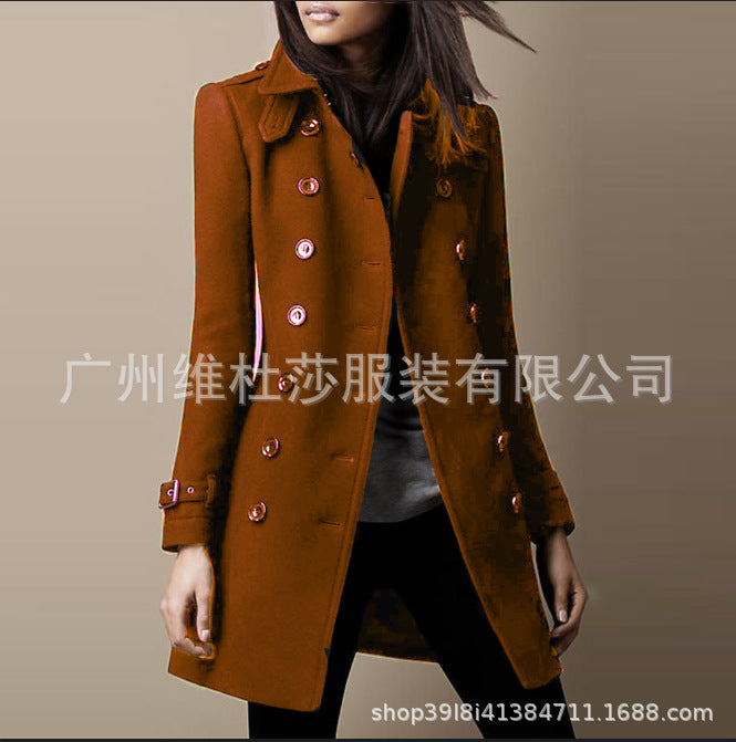 Women'S Casual Solid Color Coat