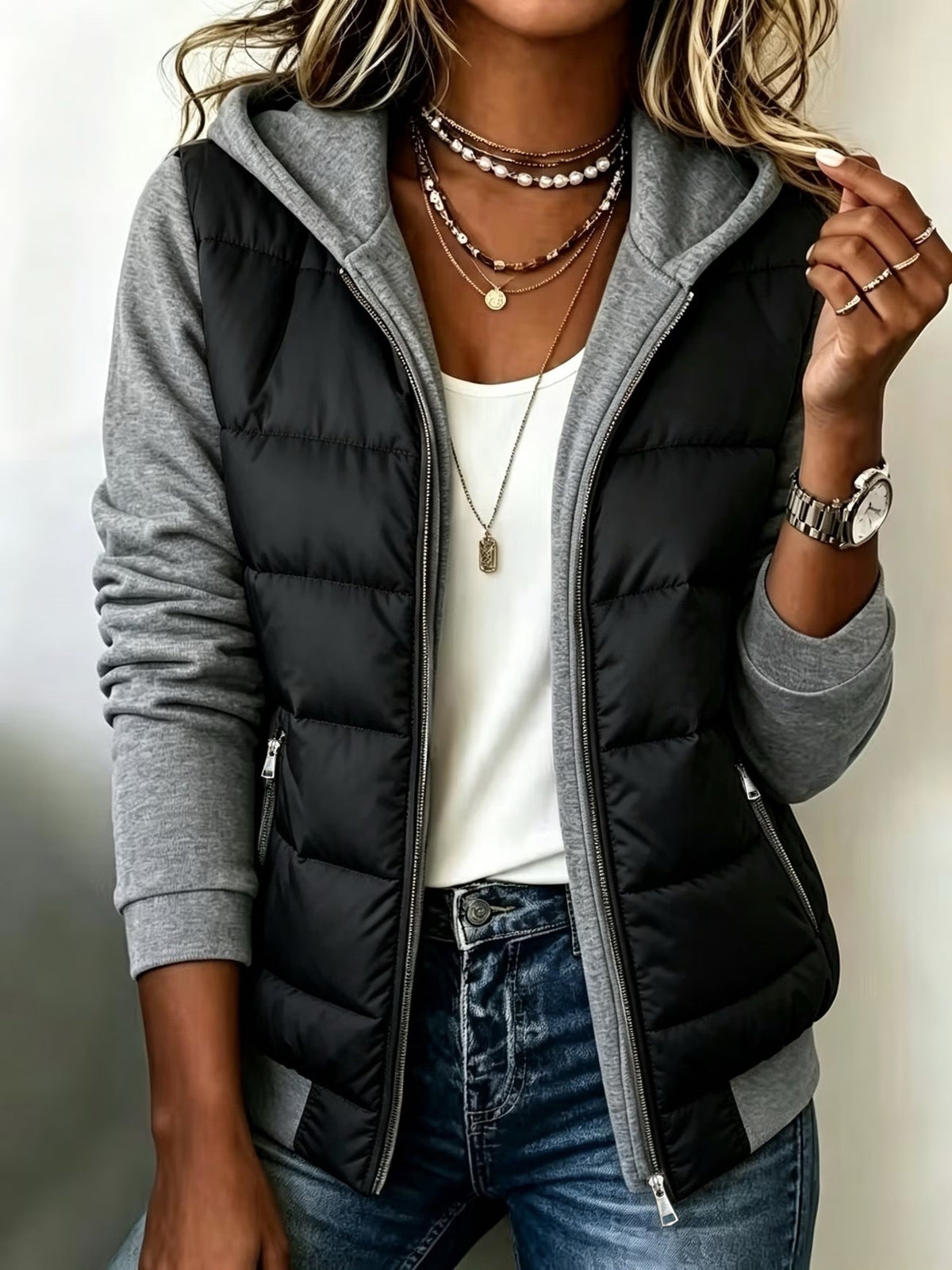 Women'S Hooded Fleece-Lined Cotton-Padded Clothes