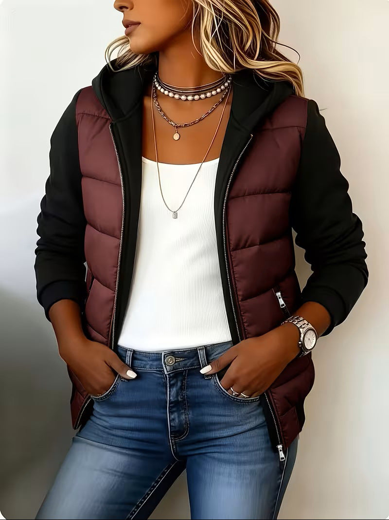 Women'S Hooded Fleece-Lined Cotton-Padded Clothes