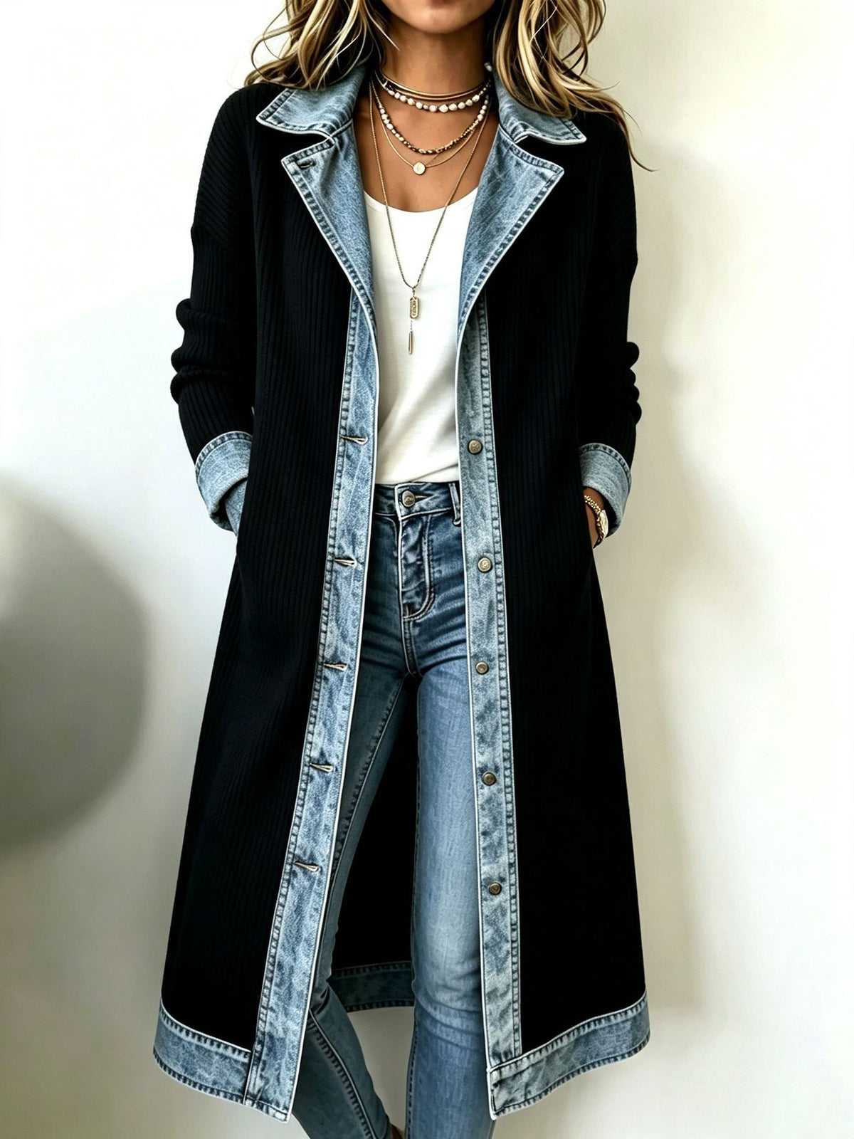 Elegant Slim Long Sleeve Coat
