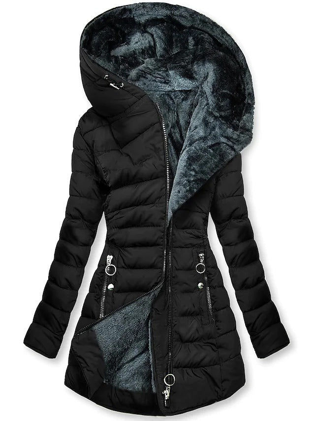 Warm Wool Collar Cotton-Padded Jacket