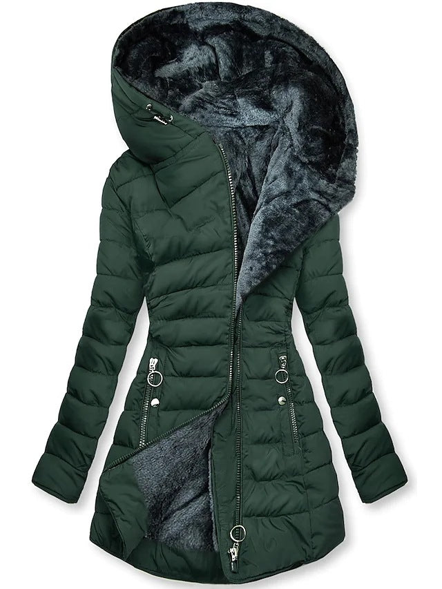 Warm Wool Collar Cotton-Padded Jacket