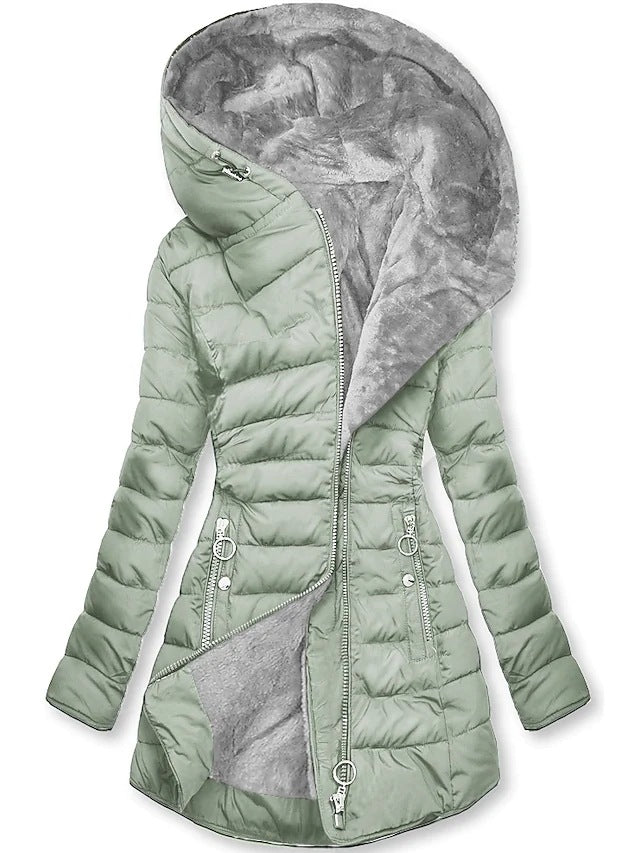 Warm Wool Collar Cotton-Padded Jacket