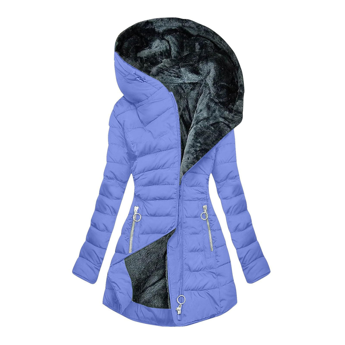 Warm Wool Collar Cotton-Padded Jacket