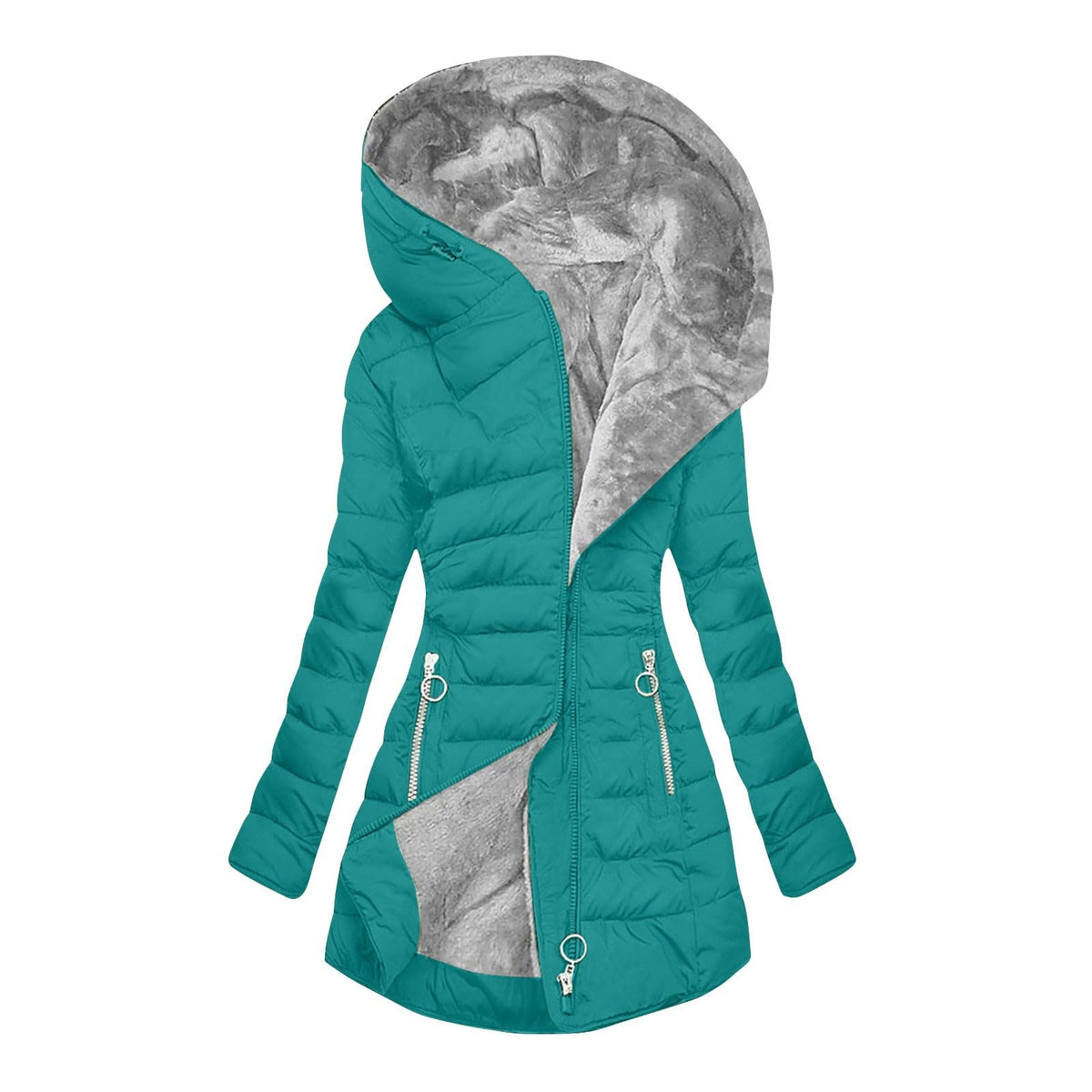 Warm Wool Collar Cotton-Padded Jacket