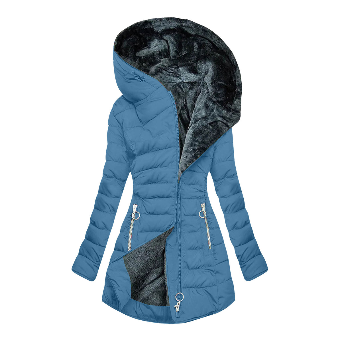 Warm Wool Collar Cotton-Padded Jacket
