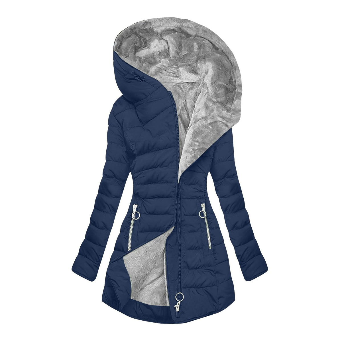 Warm Wool Collar Cotton-Padded Jacket