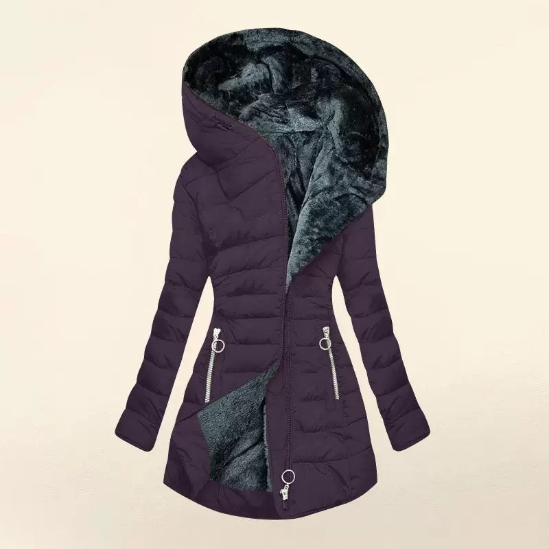 Warm Wool Collar Cotton-Padded Jacket
