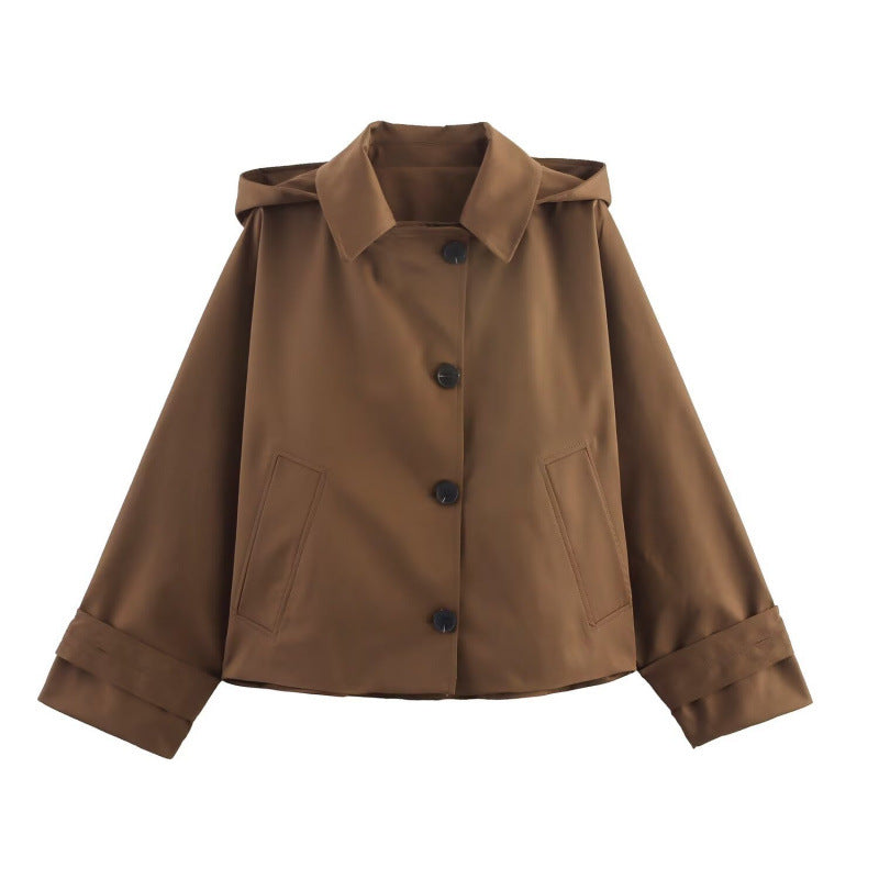 Fashion Imitation Leather Short Windbreaker